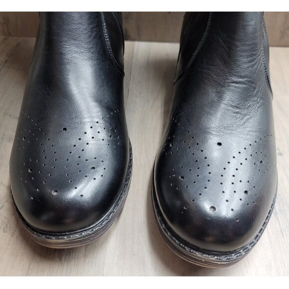 NEW Propét Rumor Black Leather Mid Shaft Boots 9.5 - Picture 8 of 14